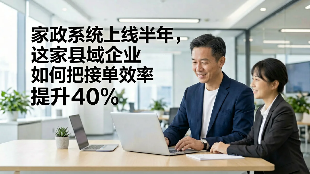 家政系统上线半年，这家县域企业如何把接单效率提升40%